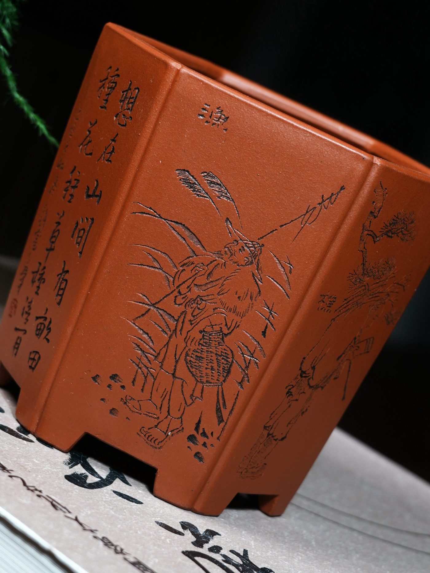 抽角六方签筒 · 紫砂兰花盆 实拍角度8