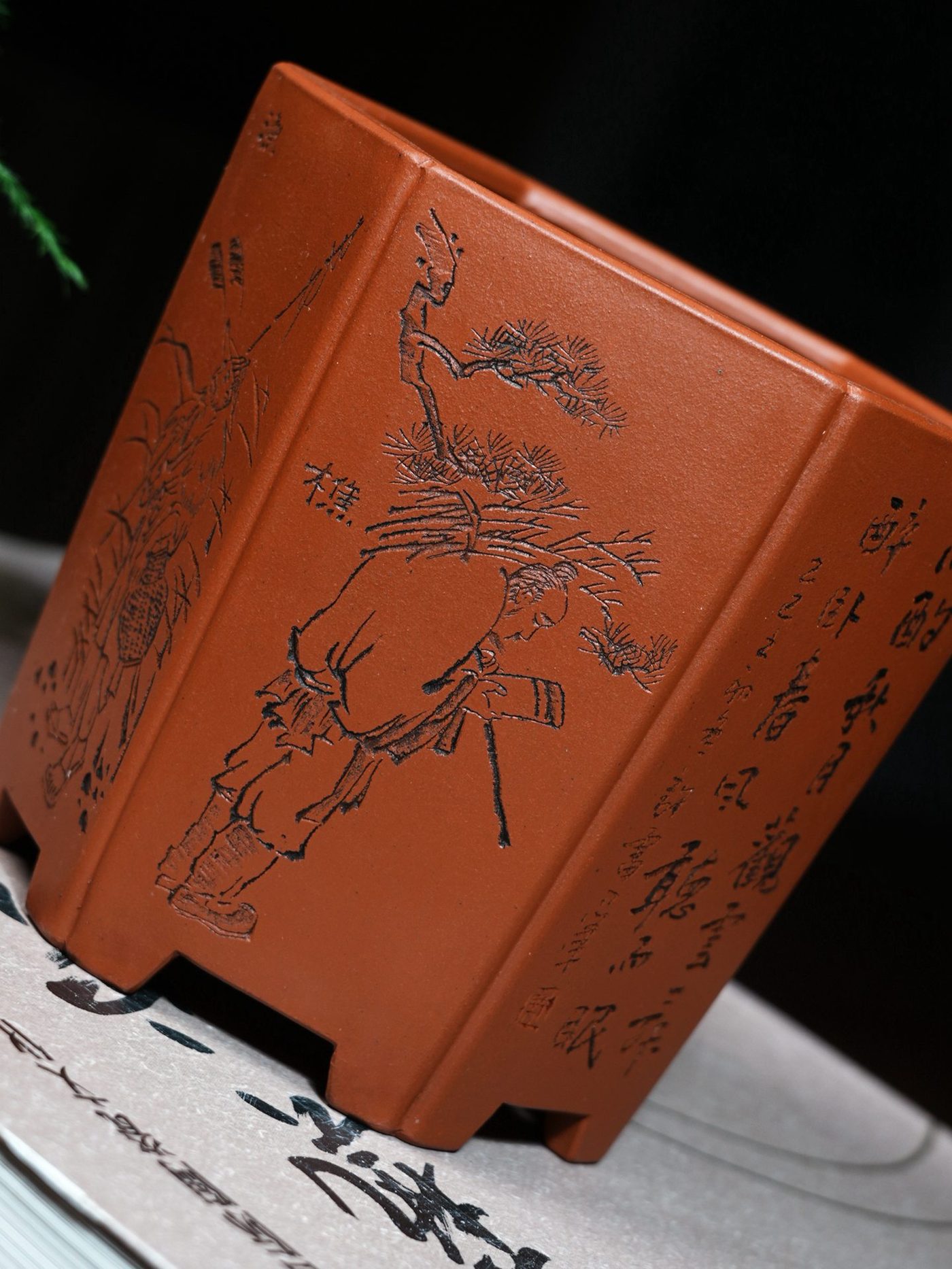 抽角六方签筒 · 紫砂兰花盆 实拍角度9