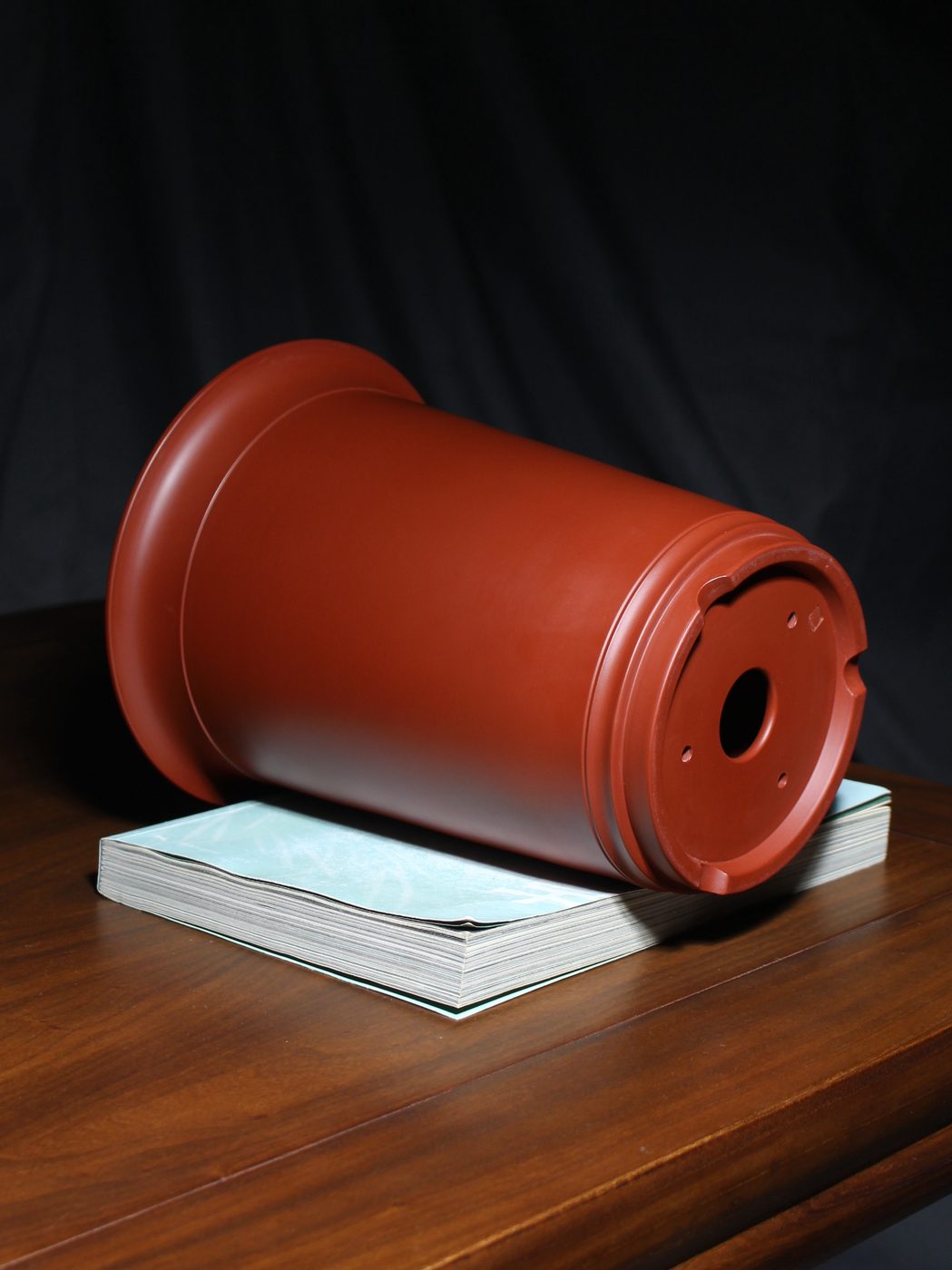 点露朱泥兰盆 实拍角度3