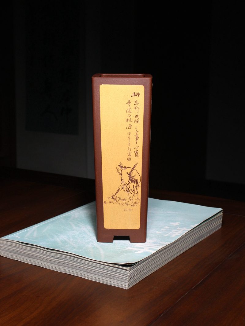 粉浆开窗四方签筒 实拍04