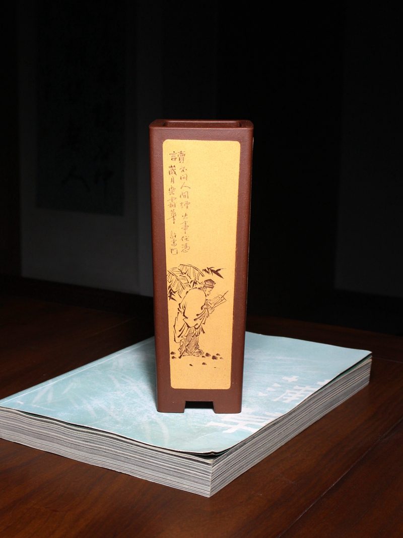 粉浆开窗四方签筒 实拍05