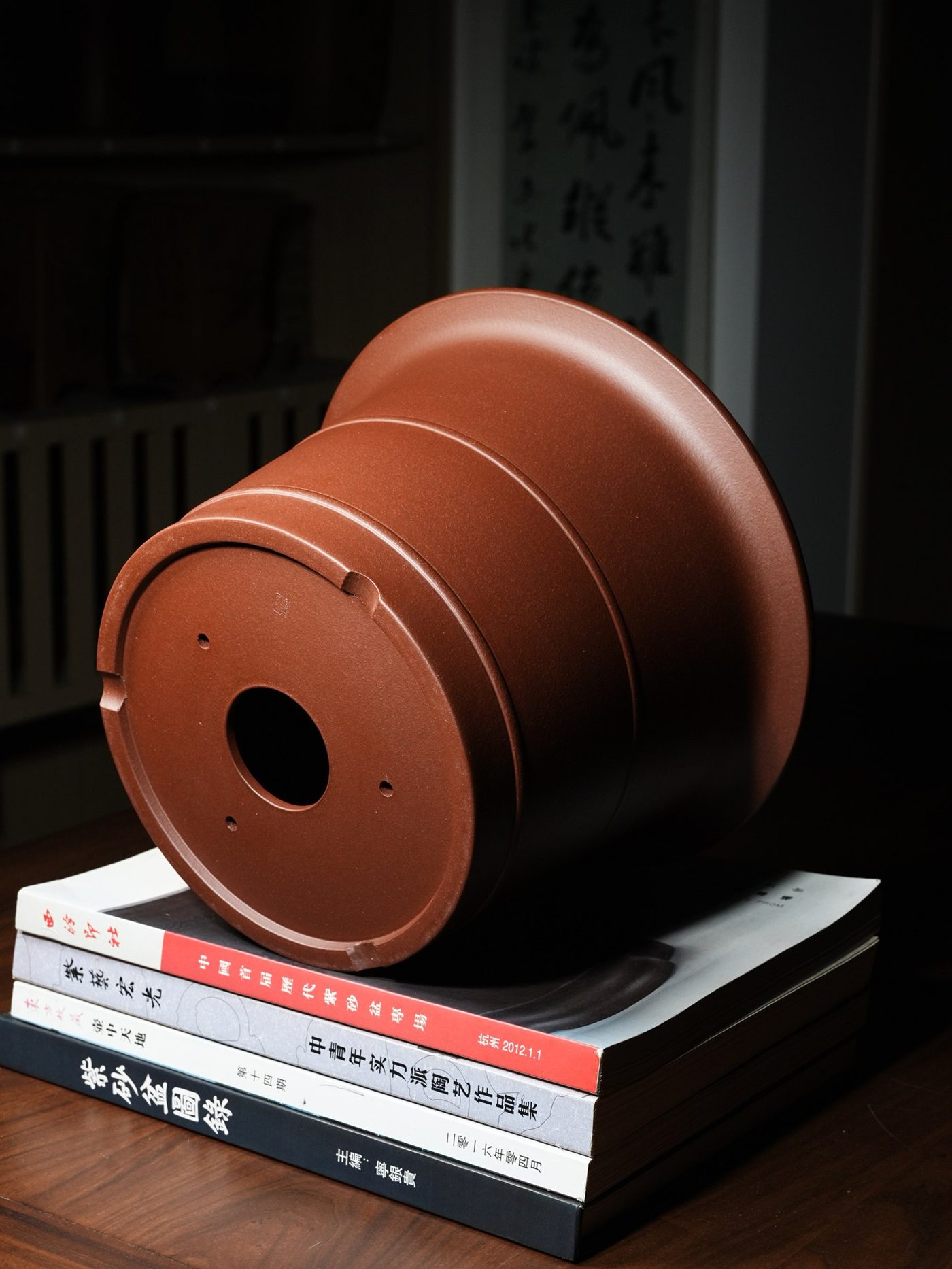 紫砂宽边双线圆盆 实拍角度7