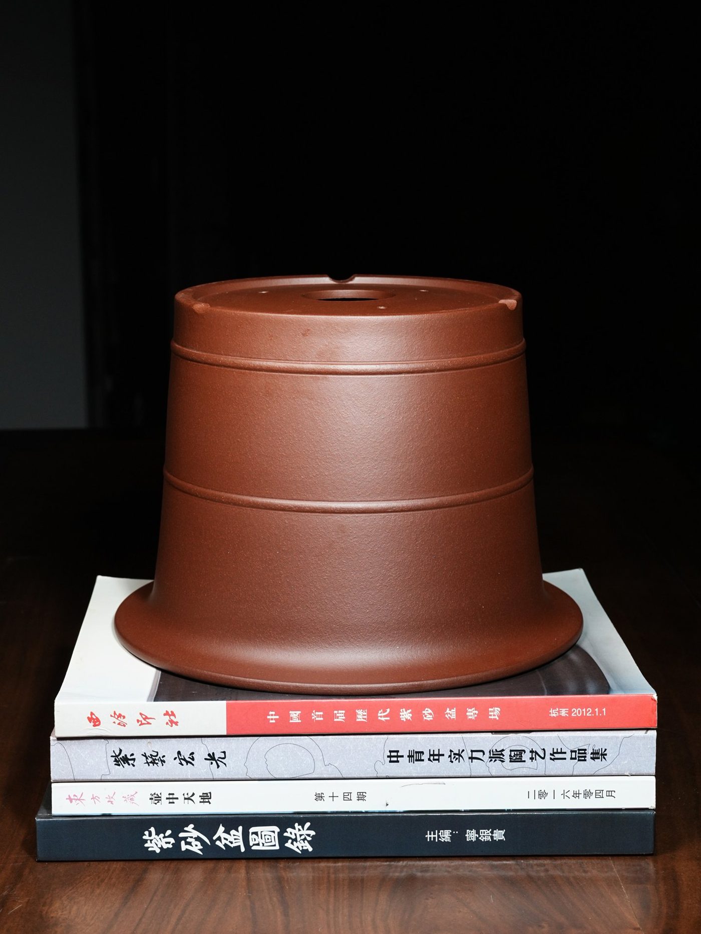紫砂宽边双线圆盆 实拍角度9