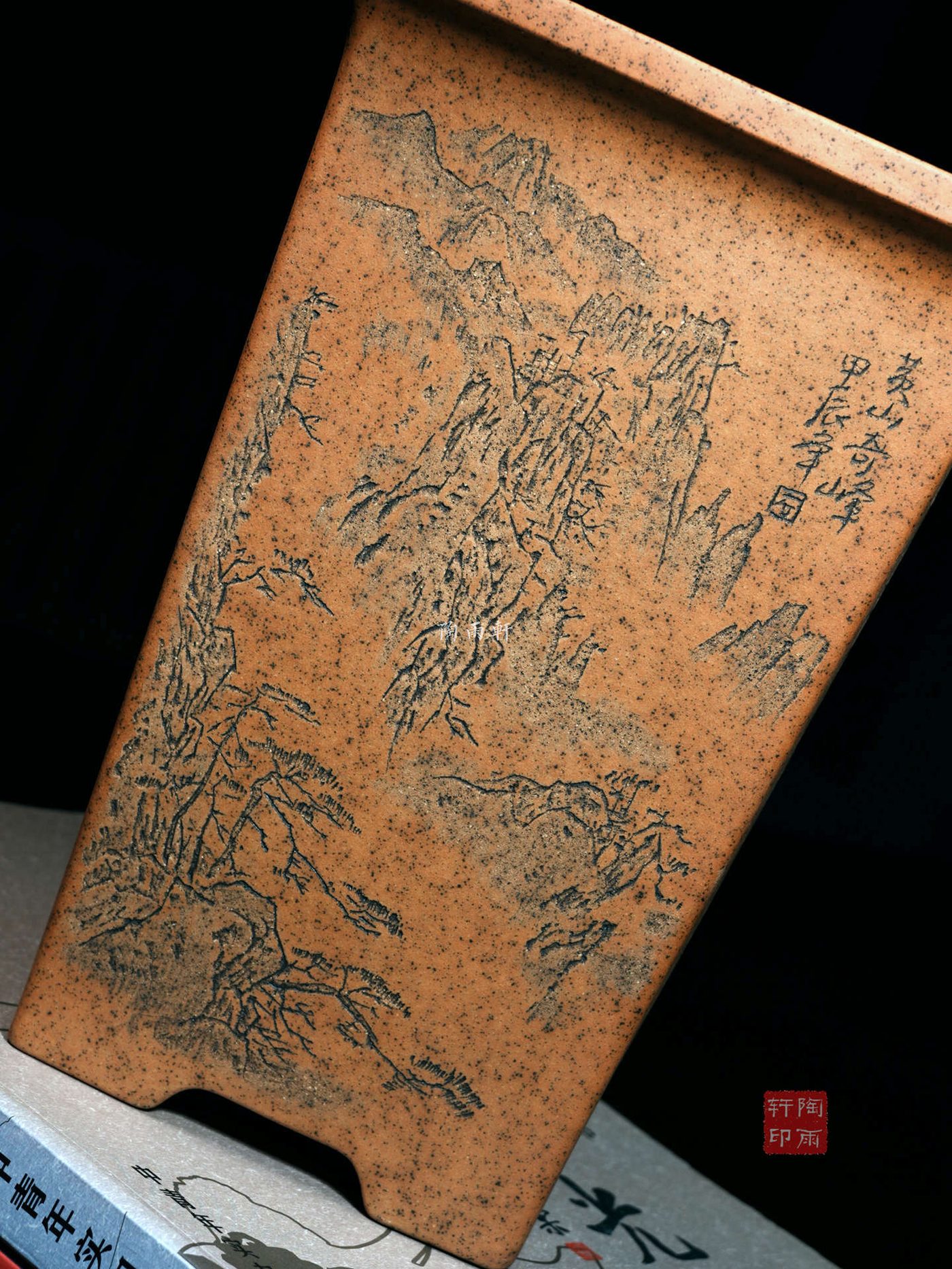 宽口四方签筒 · 紫砂兰花盆 实拍角度10