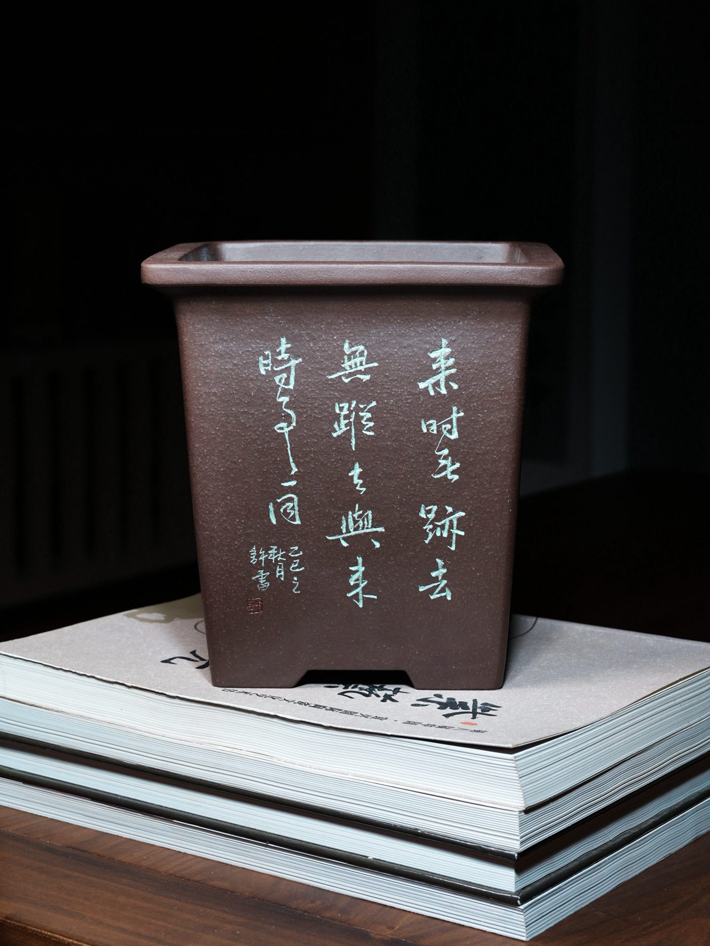宽口四方签筒 · 紫砂兰花盆 实拍角度6