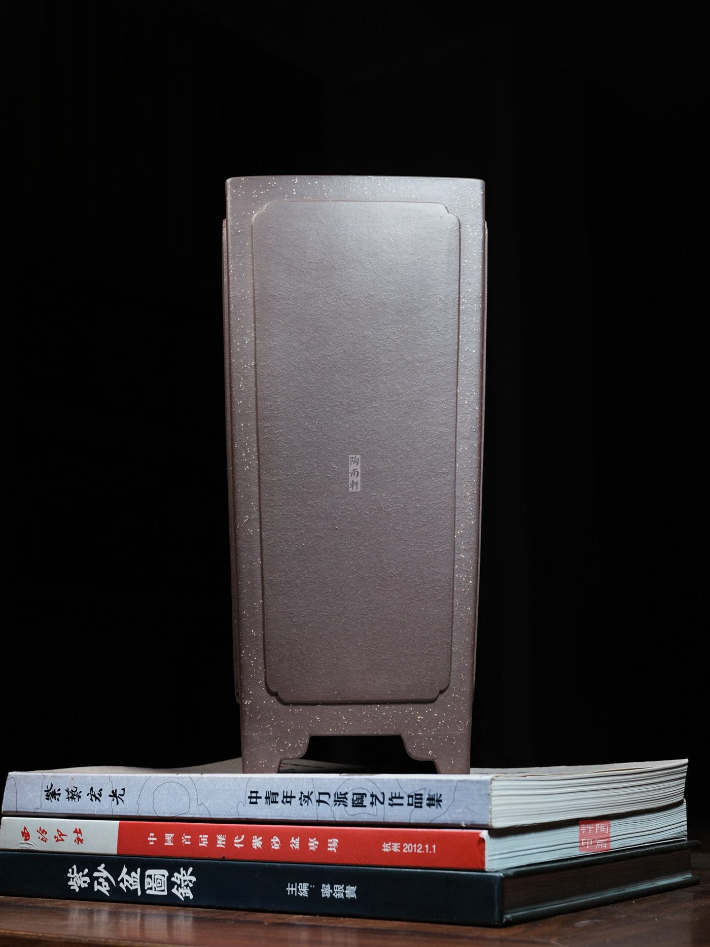 紫砂奎面直壁签筒 实拍角度10