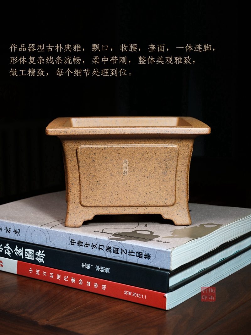 奎面飘口四方盆 实拍角度2