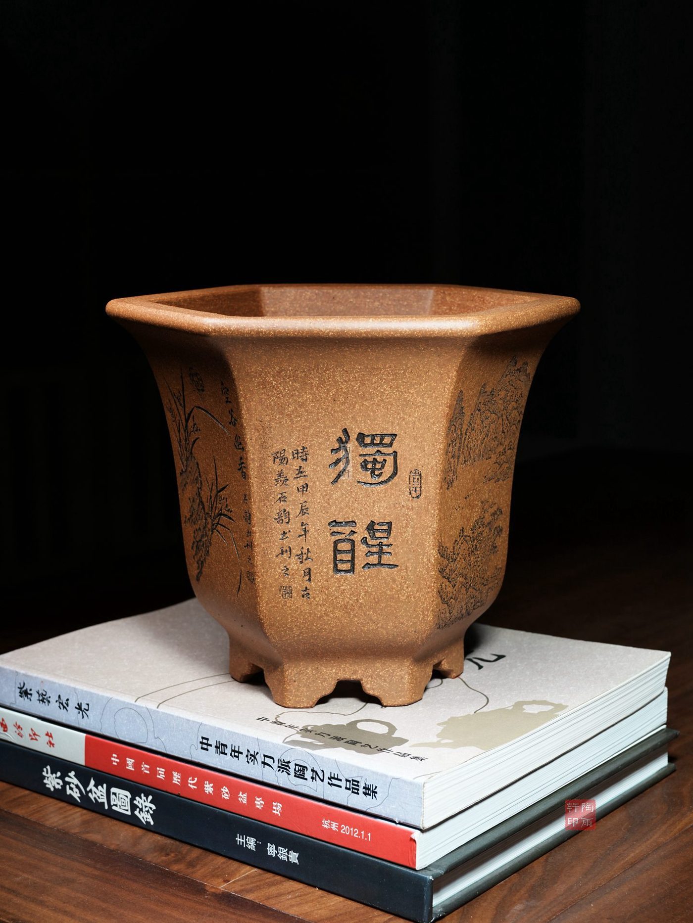 紫砂飘口六方金钟（许成安1） 实拍角度2