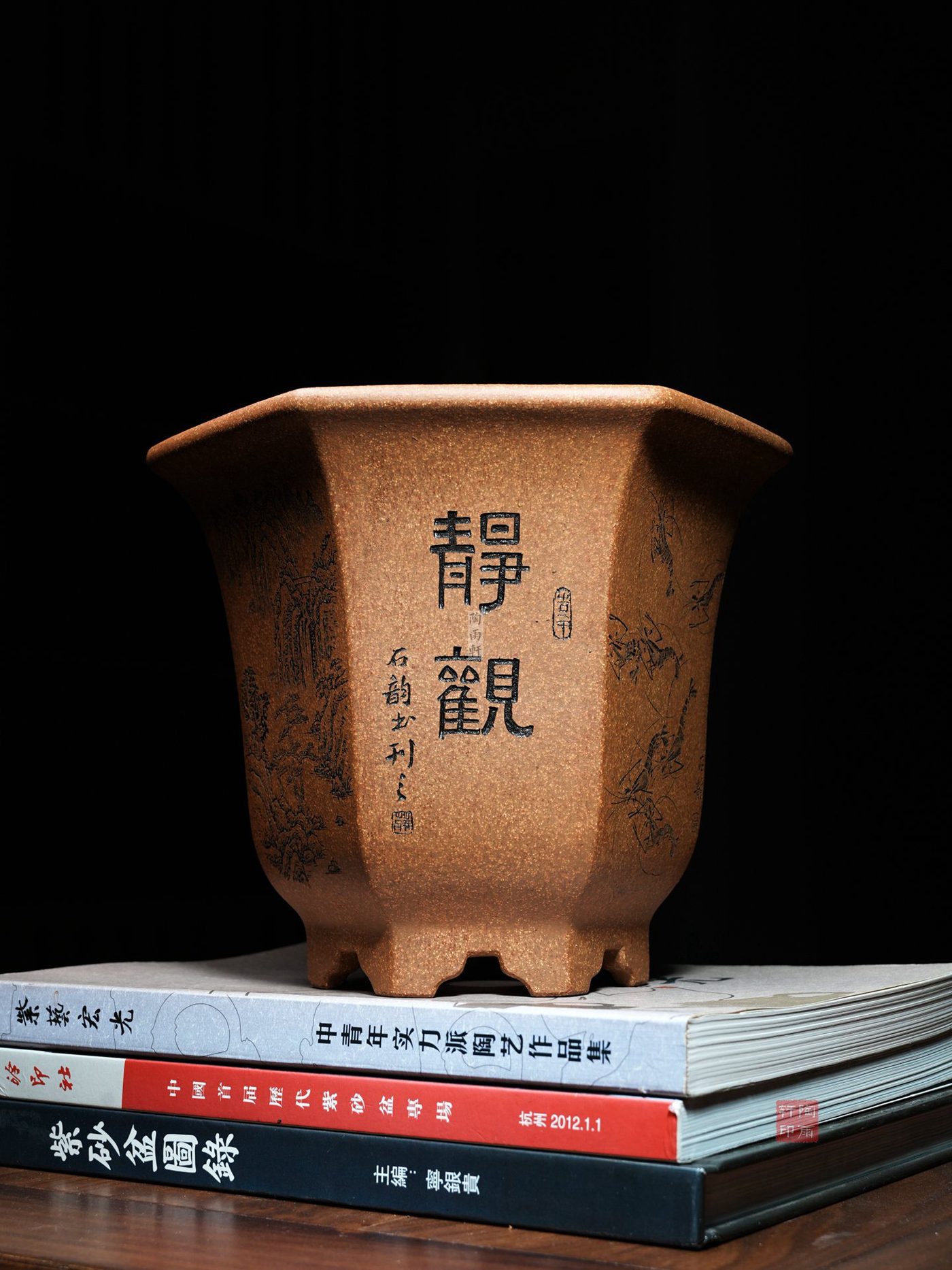 紫砂飘口六方金钟（许成安2） 实拍角度4