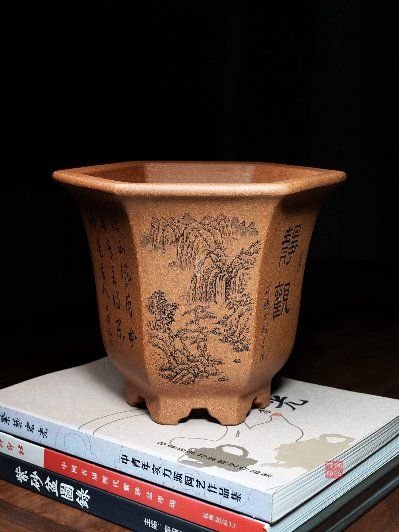 紫砂飘口六方金钟（许成安2） 实拍角度5
