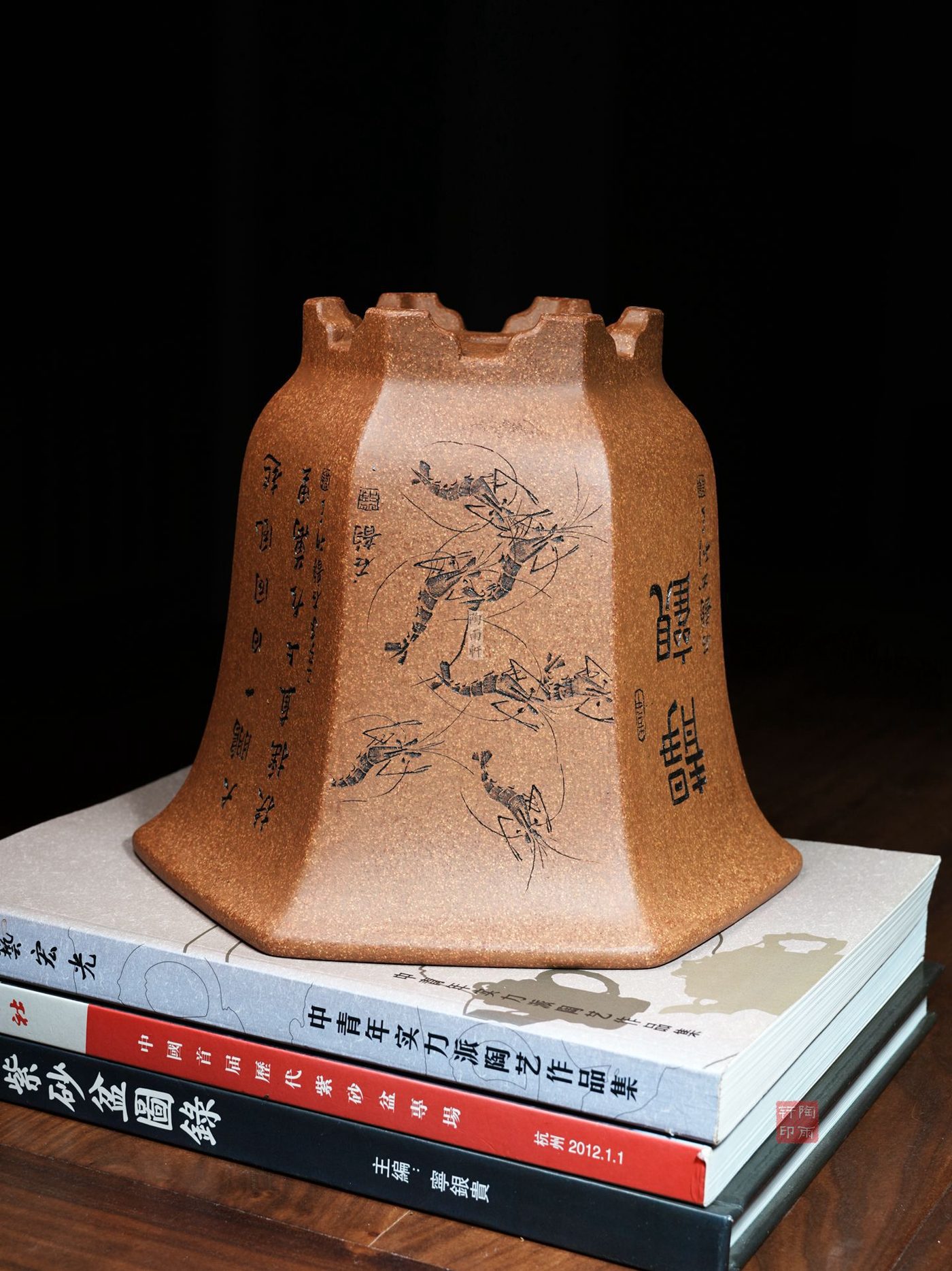 紫砂飘口六方金钟（许成安2） 实拍角度10