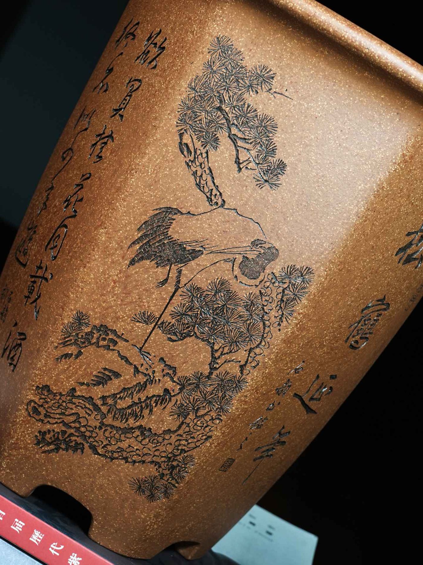 飘口六方金钟紫砂兰花盆 实拍角度11