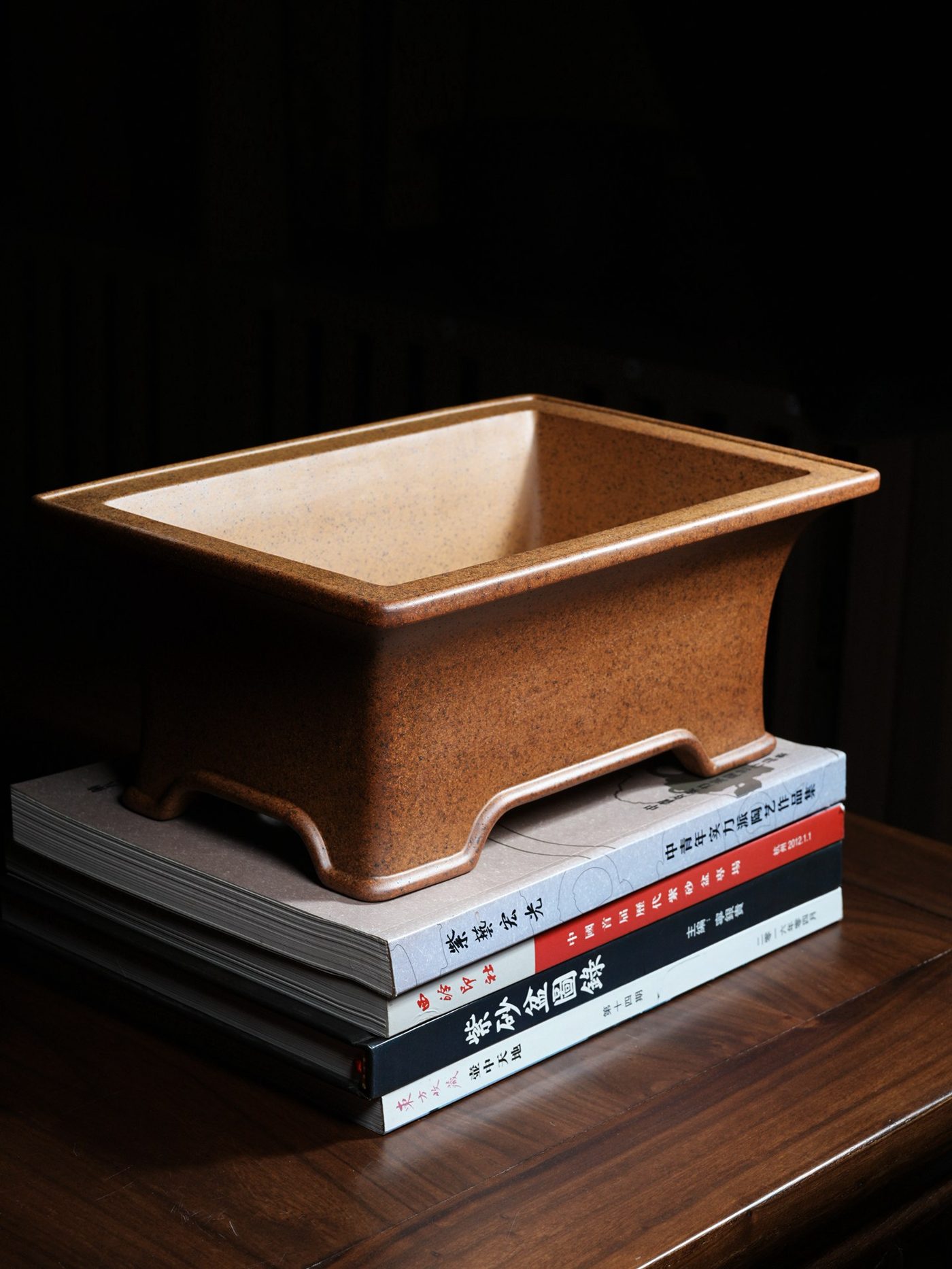 飘口束腰马槽 · 紫砂盆景盆 实拍角度4