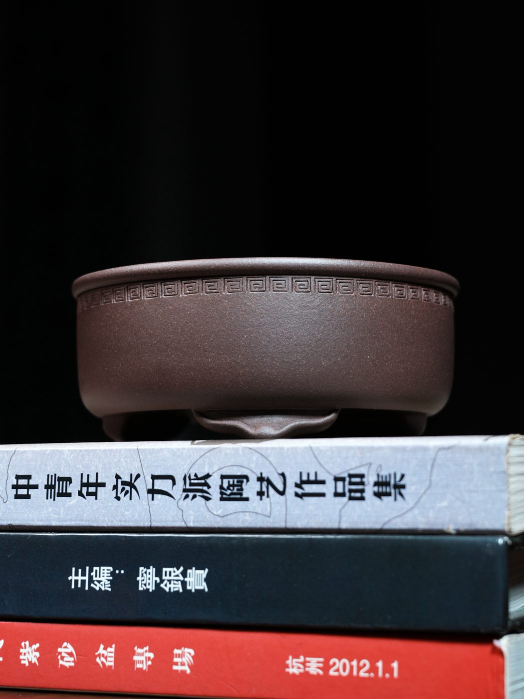 如意三足浅圆紫砂盆景盆 实拍角度8