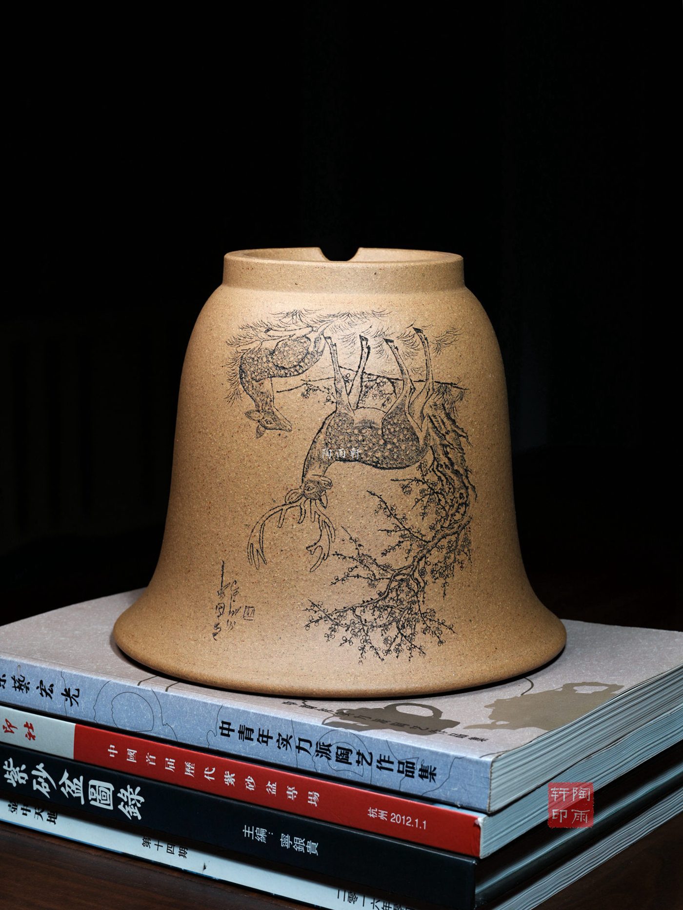 双鹿小金钟 · 紫砂花盆 实拍角度6