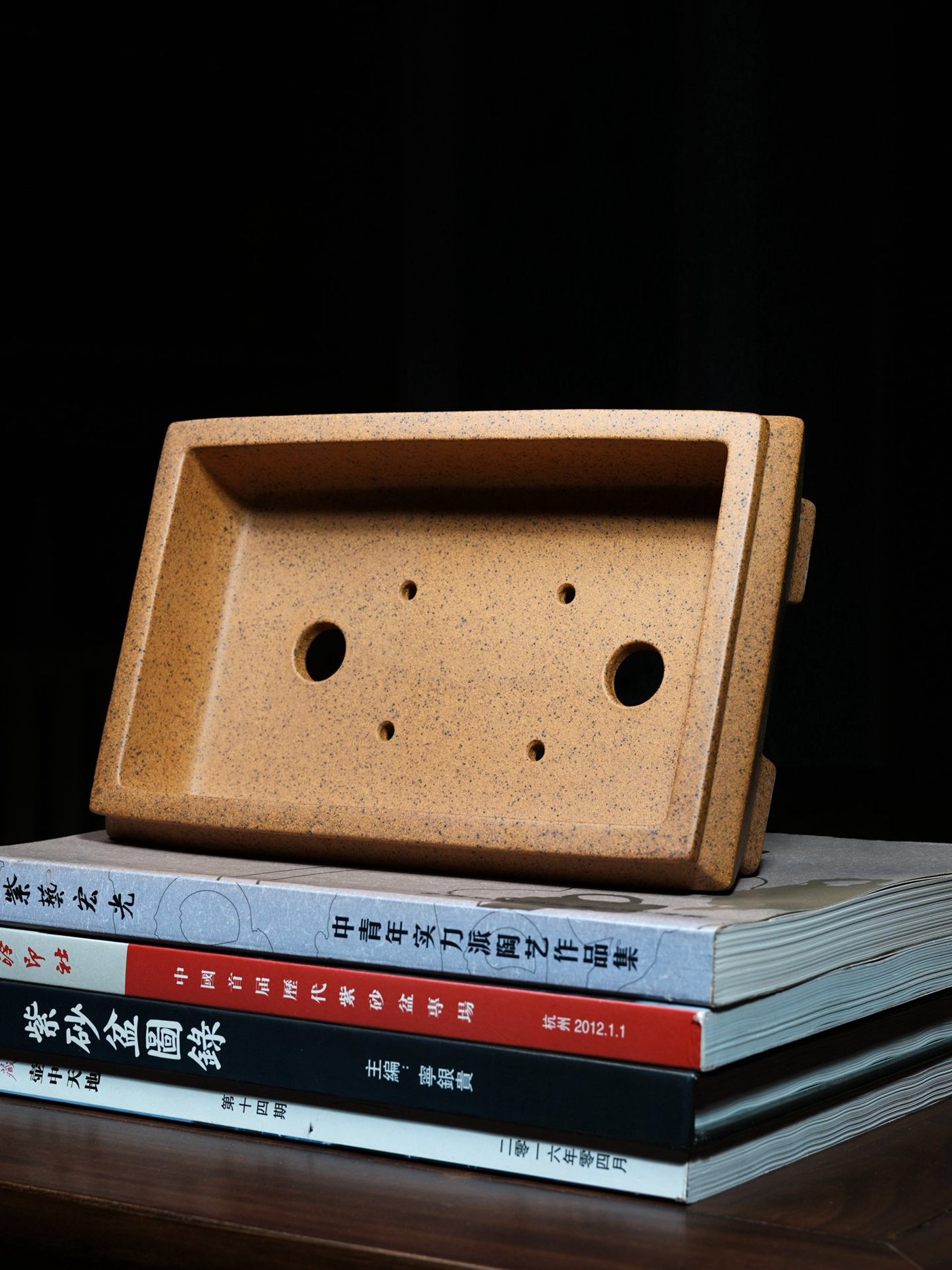 折肩长方马槽 · 紫砂花盆 实拍角度5